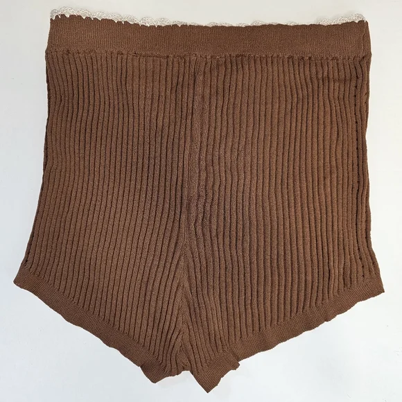 NWT ♡ SANDRO PARIS ♡ Ribbed Knit Lingerie Sleepwear Shorts SIZE 40 (MEDIUM) - Picture 13 of 16